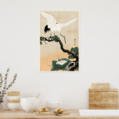 Impression d'art japonais de cigogne et de pin  Ac (Cuisine)