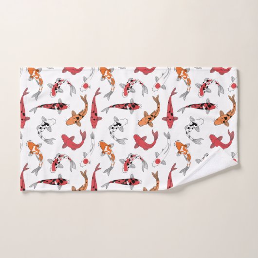 Impression d'art japonais Koi Fish (Serviette à main)