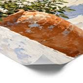 Impression d'art Lessive sur les toits égéens (Coin)