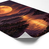 Impression d'art Lever de lune ambre (Coin)