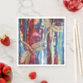 Impression d'art, libellules, serviettes en papier (En situation)