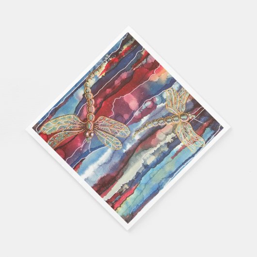 Impression d'art, libellules, serviettes en papier (Coin)