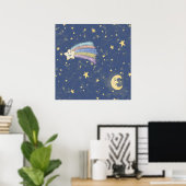 Impression d'art Lune & Étoiles de Sommeil Doux (Bureau à domicile)