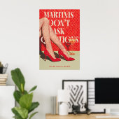 Impression d'art Martini rétro Talons rouges Glam (Bureau à domicile)