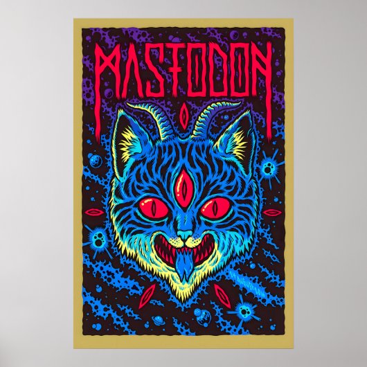 Impression d'art mat de l'affiche géante de Mastod (Devant)