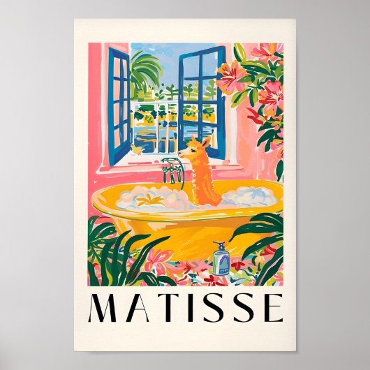 Impression D'Art Matisse, Alpaca Dans La Baignoire (Devant)