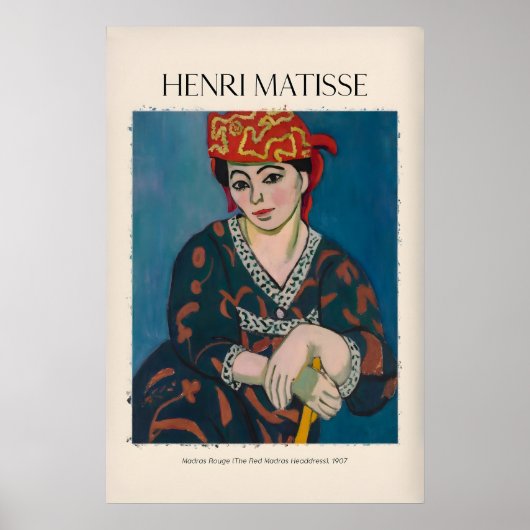 Impression d'art Matisse - Madras Rouge Rouge Head (Devant)