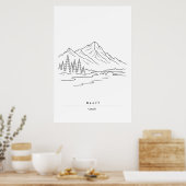 Impression d'art minimaliste de Banff | Rocheuses (Cuisine)
