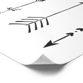 Impression d'art minimaliste Flèches Noires (Coin)