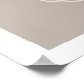 Impression d'art moderne lignes ondulées Taupe Lom (Coin)
