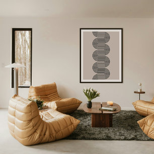 Impression d'art moderne minimaliste aux lignes on