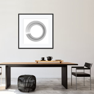 Impression d'art moderne minimaliste noir et blanc