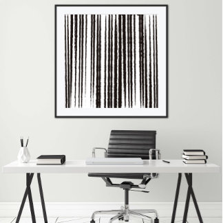 Impression d'art moderne minimaliste noir et blanc