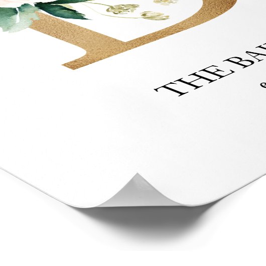 Impression d'art monogramme, lettre B, Mariage, in (Coin)