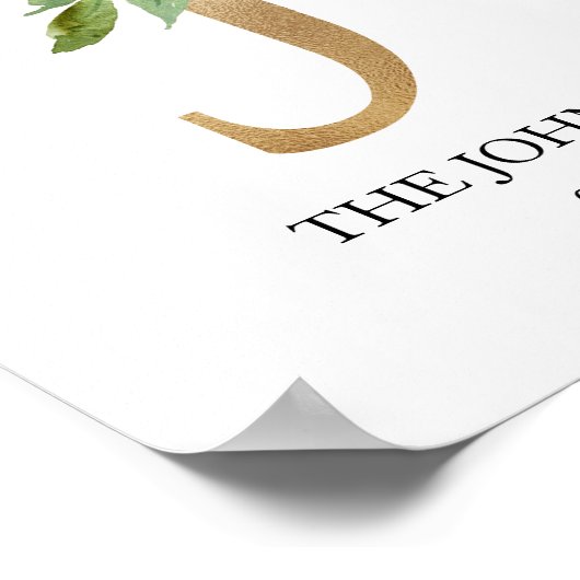 Impression d'art monogramme, Lettre J, Mariage, Pé (Coin)