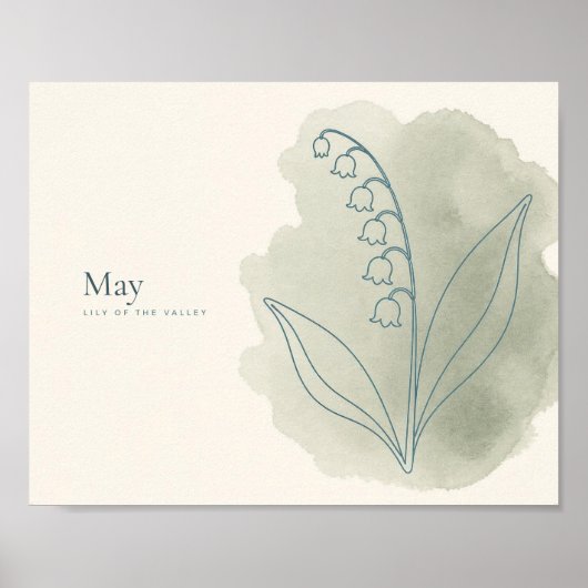 Impression d'art Muguet | Fleur de Mai (Devant)