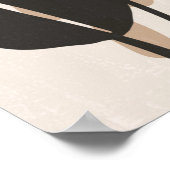 Impression d'art mural abstrait botanique de ton t (Coin)