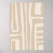 Impression d'art mural abstrait de ligne neutre Bo (Devant)