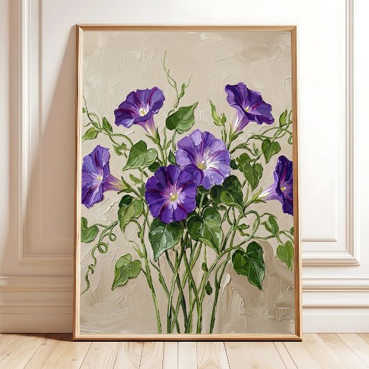 Impression d'art mural abstrait de Volubilis pourp