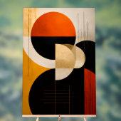 Impression d'art mural abstrait géométrique modern (Neutre)