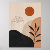 Impression d'art mural abstrait minimaliste Neutre (Devant)