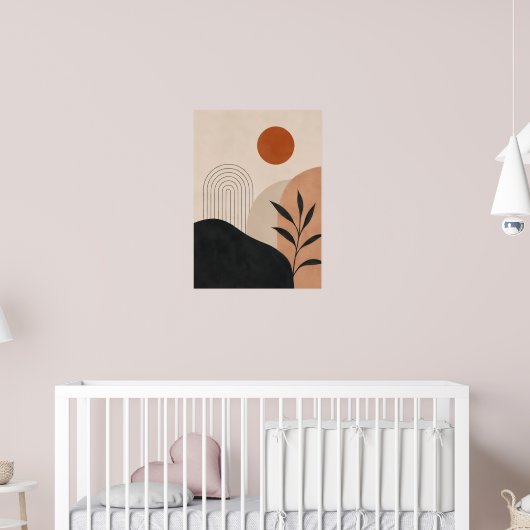 Impression d'art mural abstrait minimaliste Neutre (Pépinière 2)