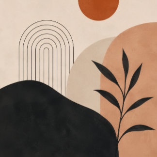 Impression d'art mural abstrait minimaliste Neutre