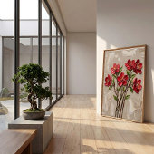 Impression d'art mural abstrait sur toile Fleur de