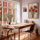Impression d'art mural abstrait sur toile Fleur de