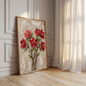 Impression d'art mural abstrait sur toile Fleur de