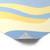 Impression d'art mural abstraite bleue et jaune en (Coin)