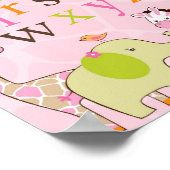 Impression d'art mural alphabet animaux jungle pou (Coin)