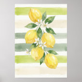 Impression d'art mural aquarelle botanique citron (Devant)