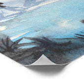 Impression d'art mural aquarelle de paysage de lac (Coin)
