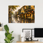 Impression d'art mural aquarelle du Vieux Quartier (Bureau à domicile)