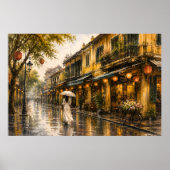 Impression d'art mural aquarelle du Vieux Quartier (Devant)