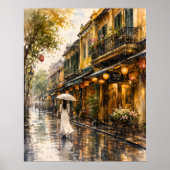 Impression d'art mural aquarelle du Vieux Quartier (Devant)