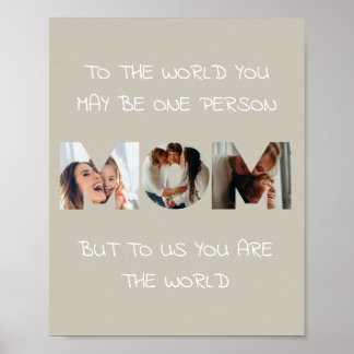 Impression d'art mural avec photo et citation pers