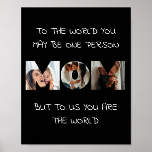Impression d'art mural avec photo et citation pers