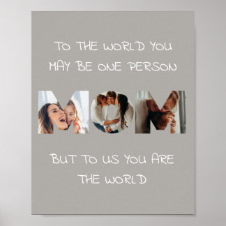 Impression d'art mural avec photo et citation pers