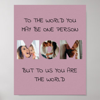 Impression d'art mural avec photo et citation pers