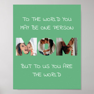Impression d'art mural avec photo et citation pers