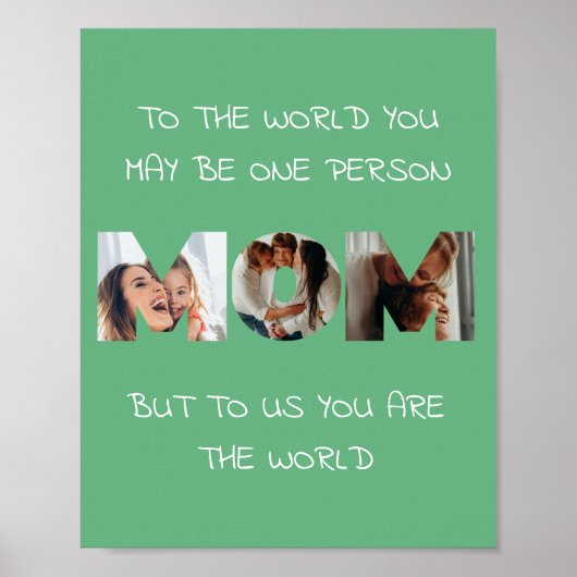Impression d'art mural avec photo et citation pers (Devant)
