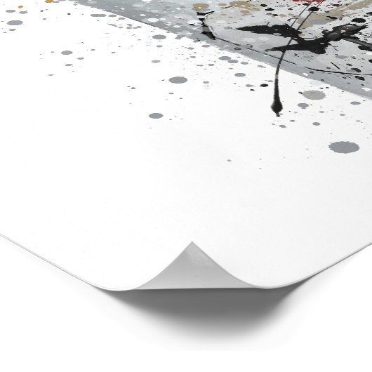 Impression d'art mural 'Blanc' de bouteille de Cha (Coin)