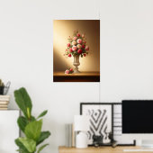 Impression d'art mural Bouquet de Roses Vintage | (Bureau à domicile)