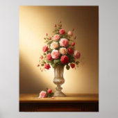 Impression d'art mural Bouquet de Roses Vintage | (Devant)