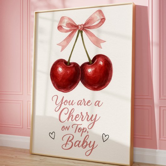Impression d'art mural Cherry Coquette | Cerise ro