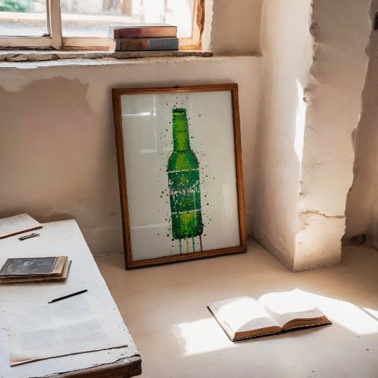 Impression d'art mural de bouteille de bière 'Dani