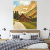 Impression d'art mural de cabane rustique de monta (Insitu(Chambre))