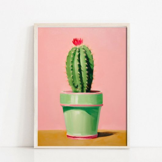 Impression d'art mural de cactus moderne Abstrait